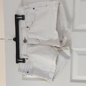 White denim shorts